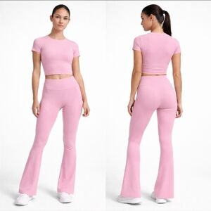 Light Bubblegum Pink Flare Lounge Set Size S Matching Set